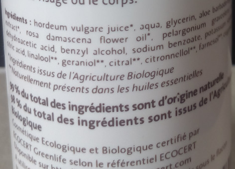 Essenka agua de belleza (composicion)