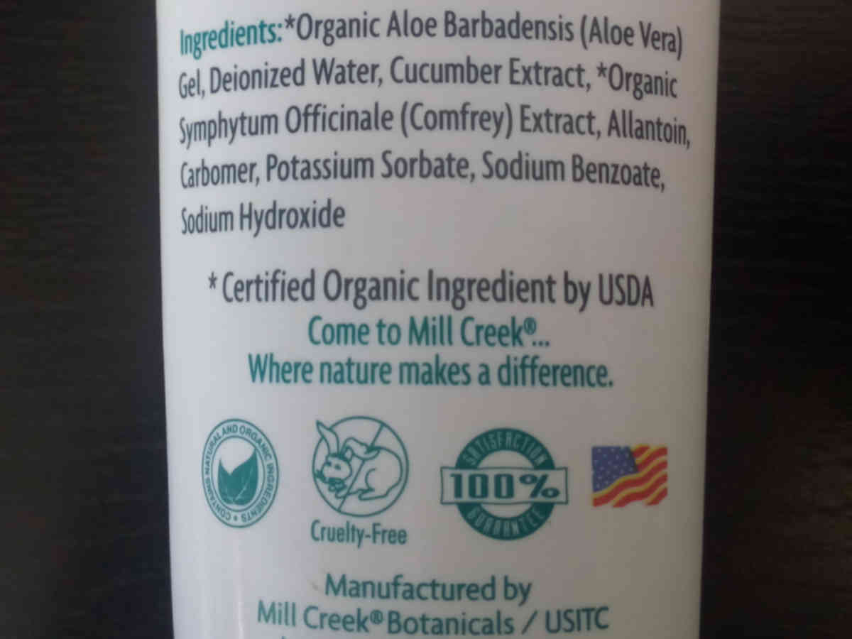Mill Creek_aloe vera_inci