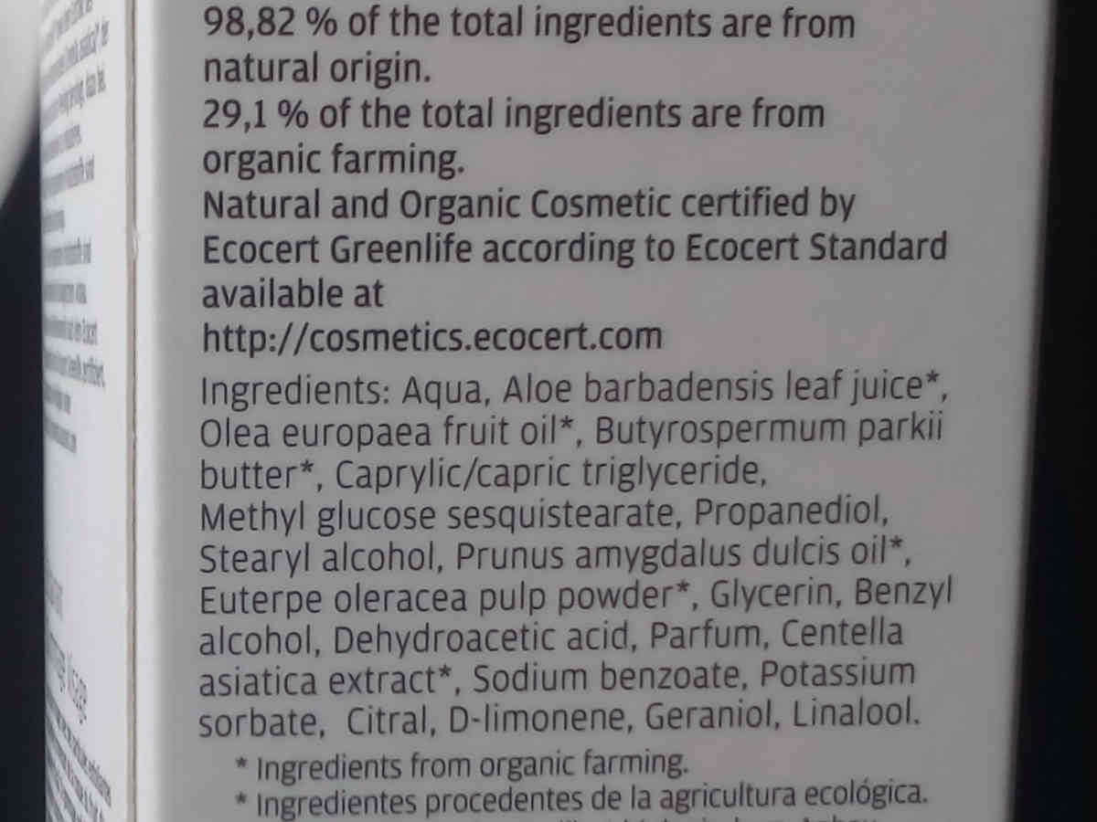 Naobay exfoliante facial_inci